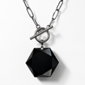 Faceted Six-Point Star Pendant Necklace