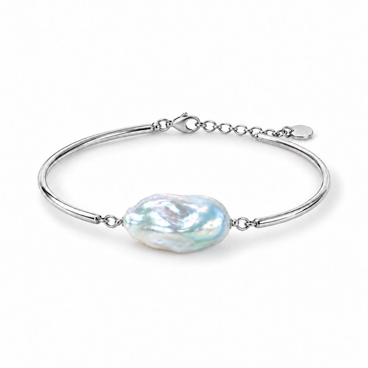 MAREN Baroque Pearl Bangle Bracelet