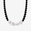 ISOLDE Baroque Pearl and Black Onyx Necklace