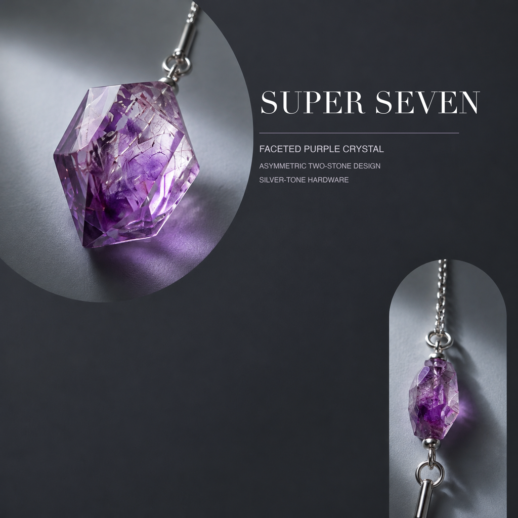 Asymmetric Two-Pendant Necklace