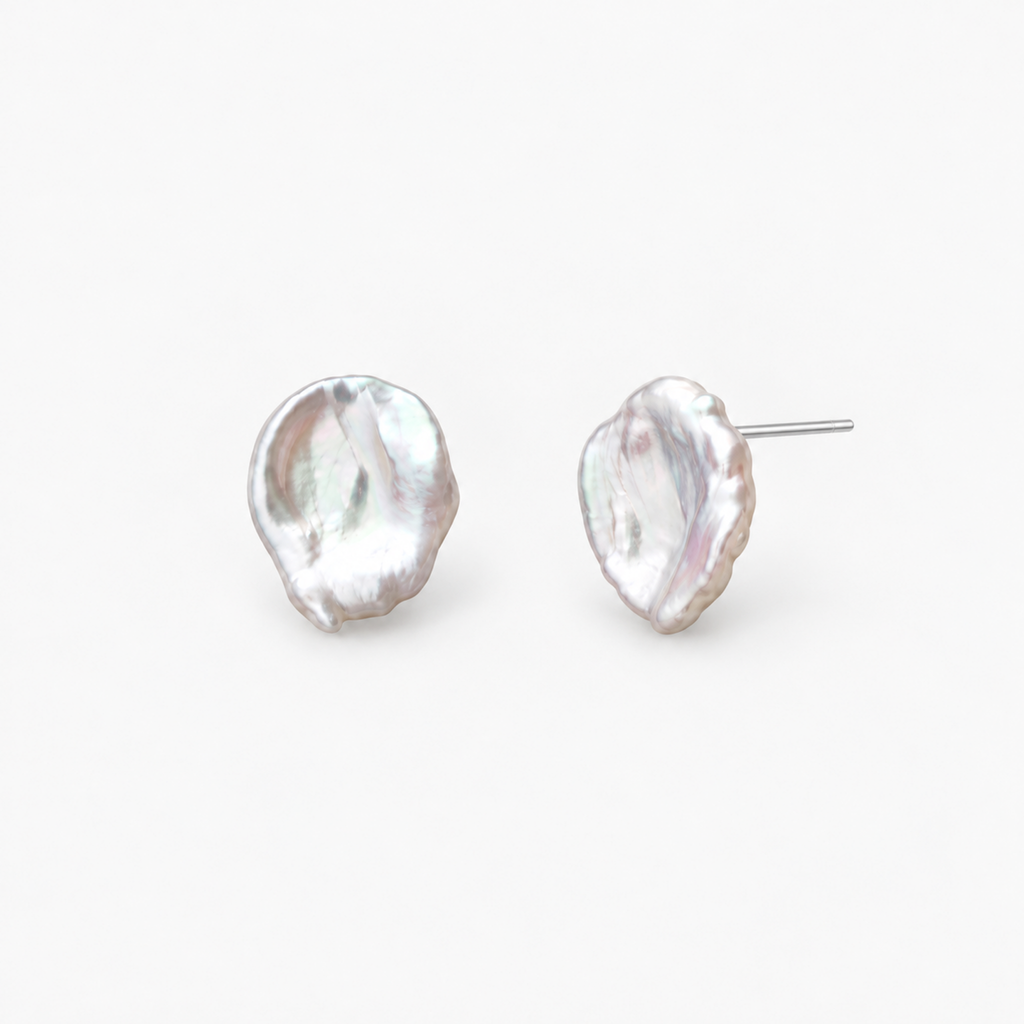 SELENE Baroque Pearl Stud Earrings