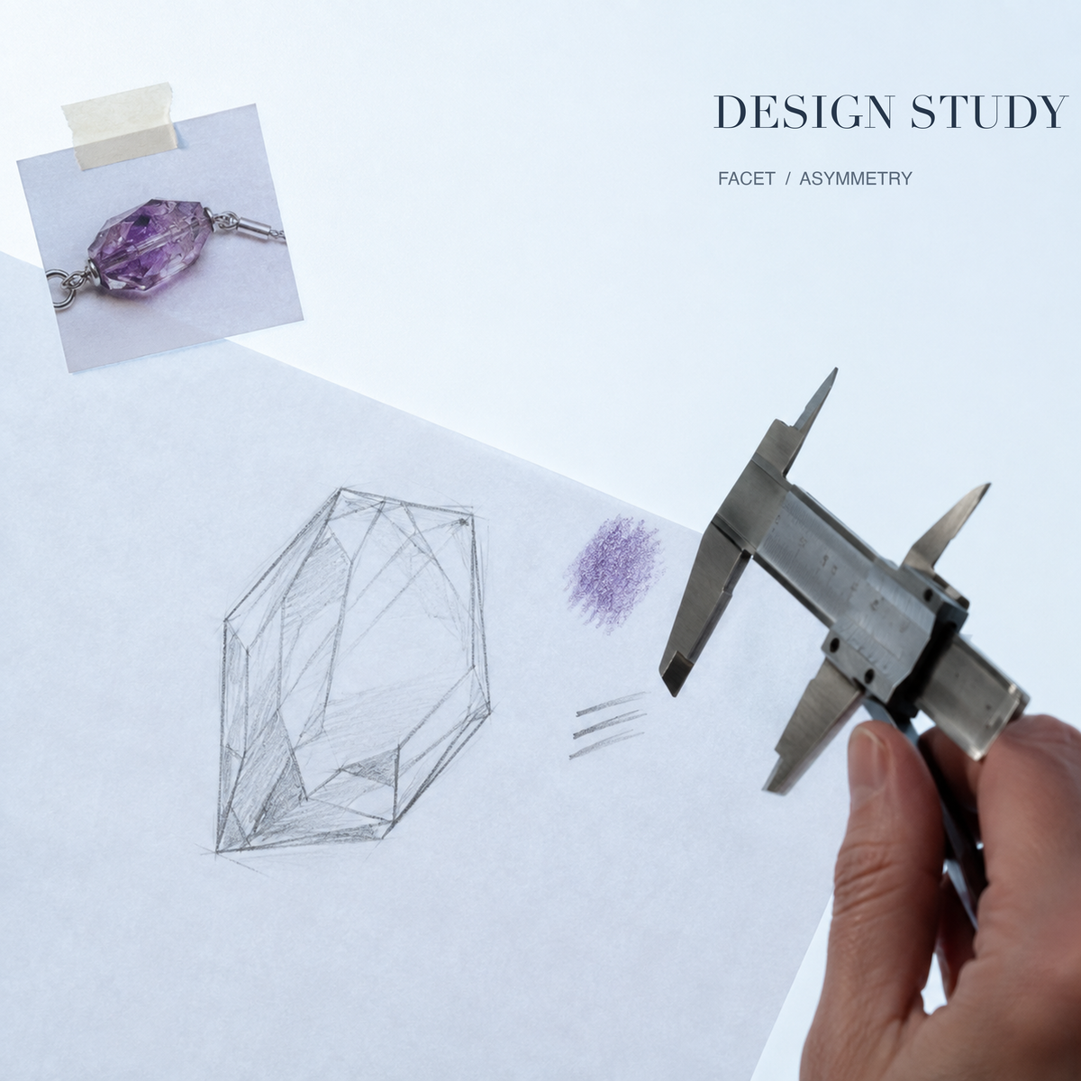 Asymmetric Two-Pendant Necklace