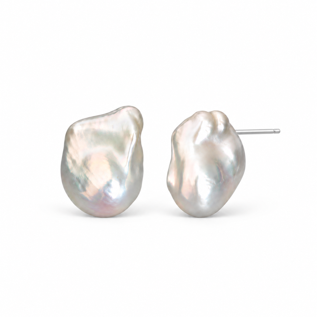 AURORA Baroque Pearl Stud Earrings