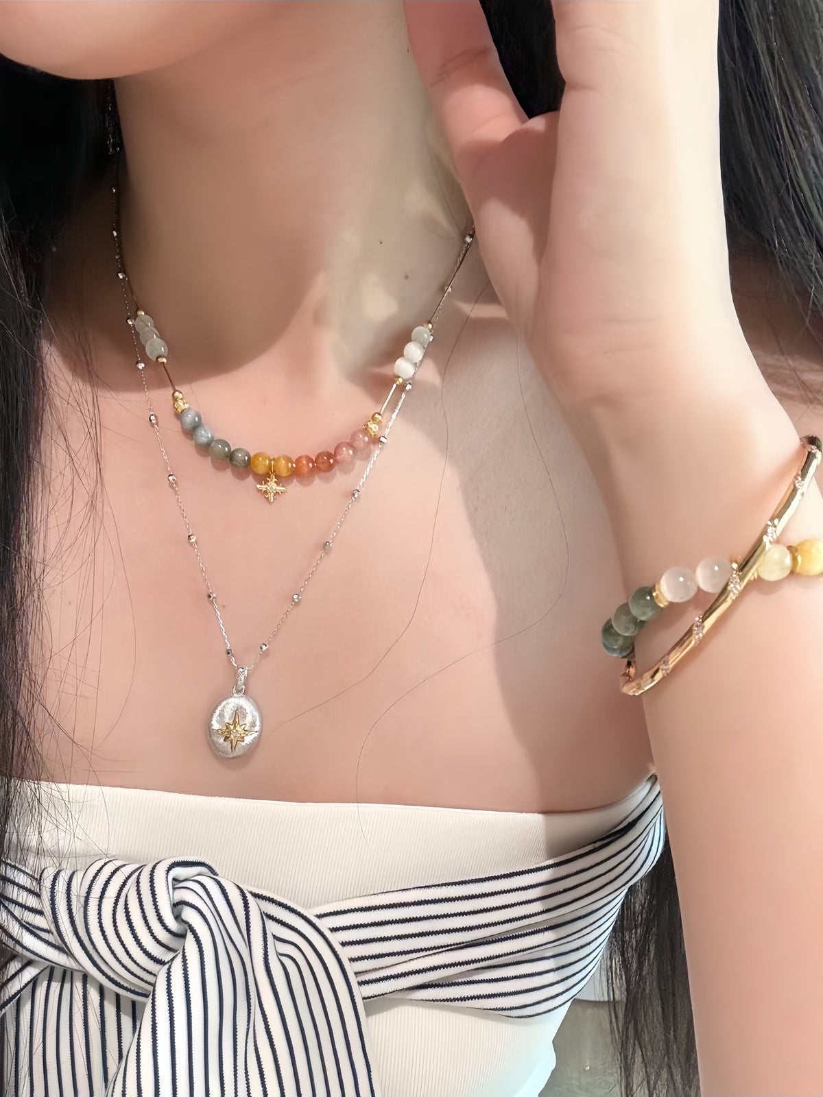 Multicolor Bead Necklace