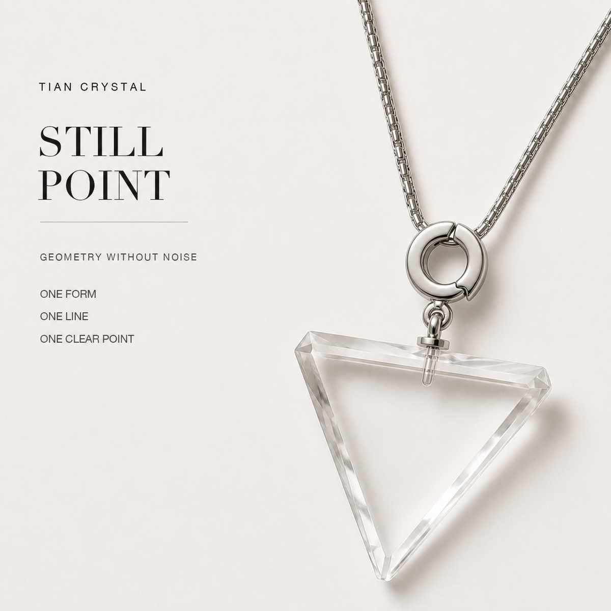 Inverted Triangle Pendant Necklace