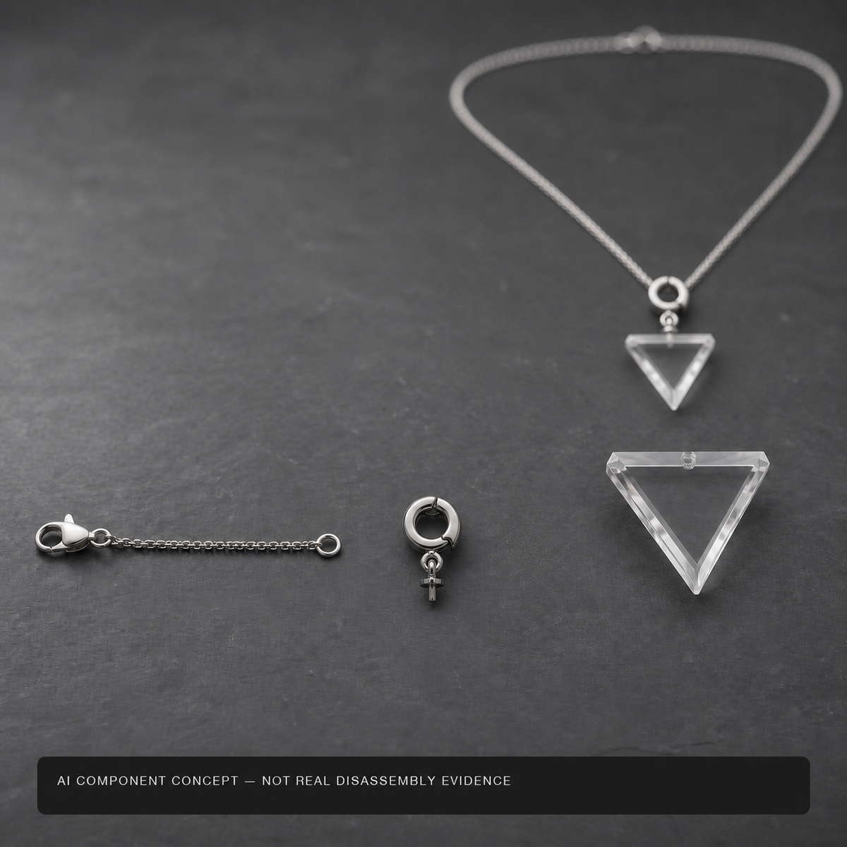 Inverted Triangle Pendant Necklace