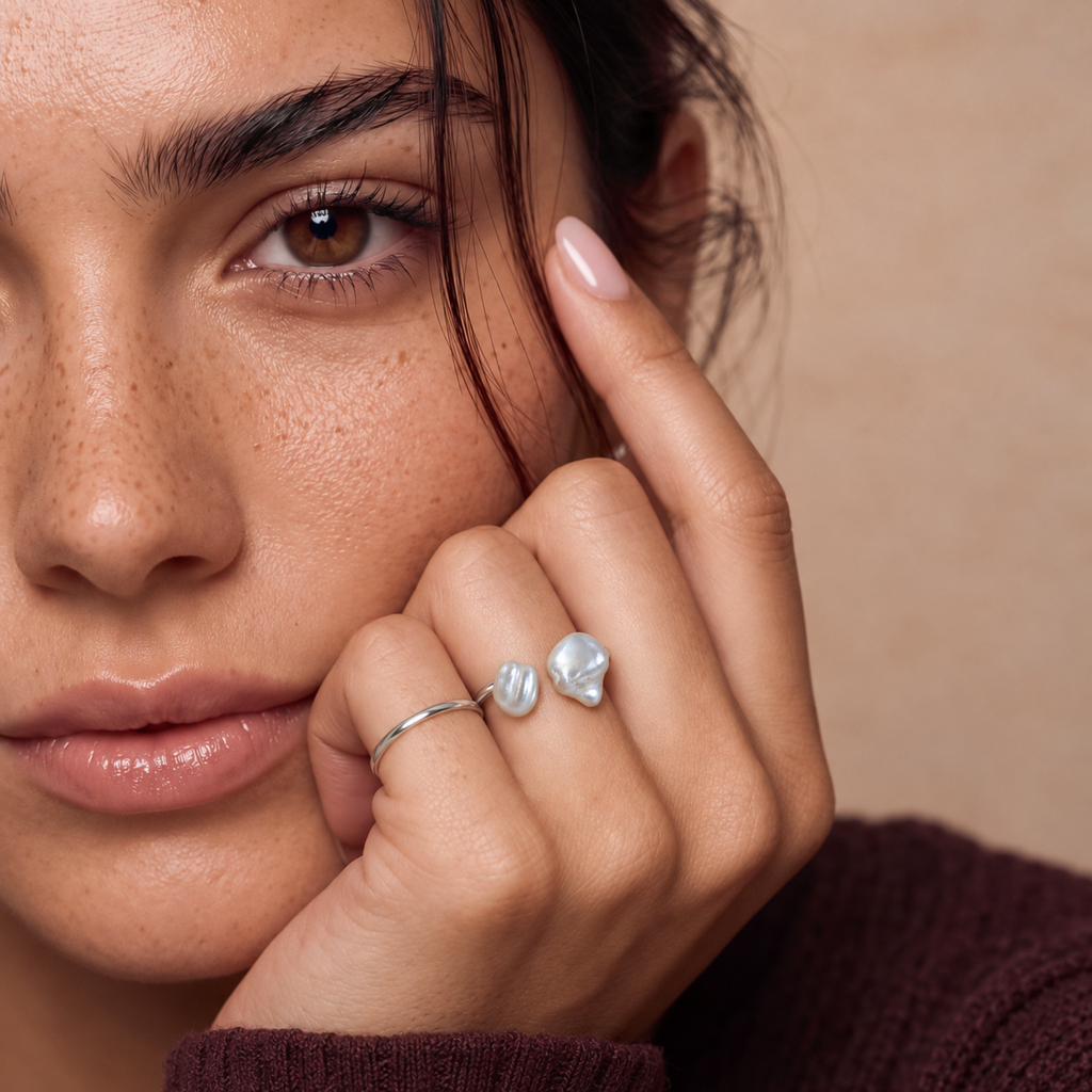 GEMINI Baroque Pearl Open Ring