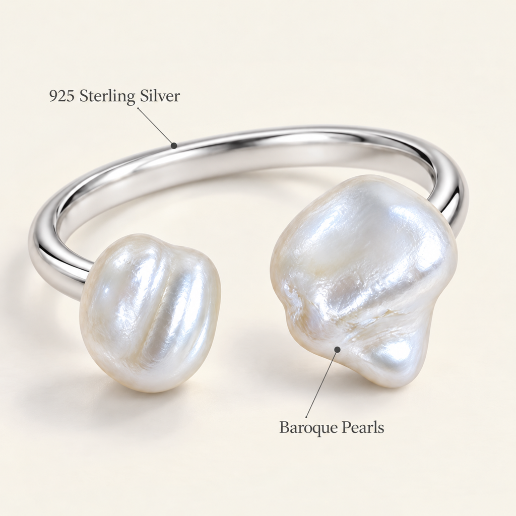 GEMINI Baroque Pearl Open Ring