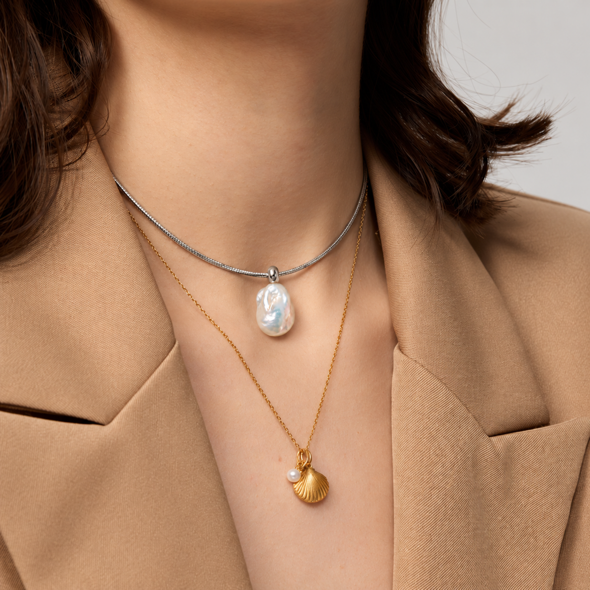 THEIA Baroque Pearl Collar Necklace