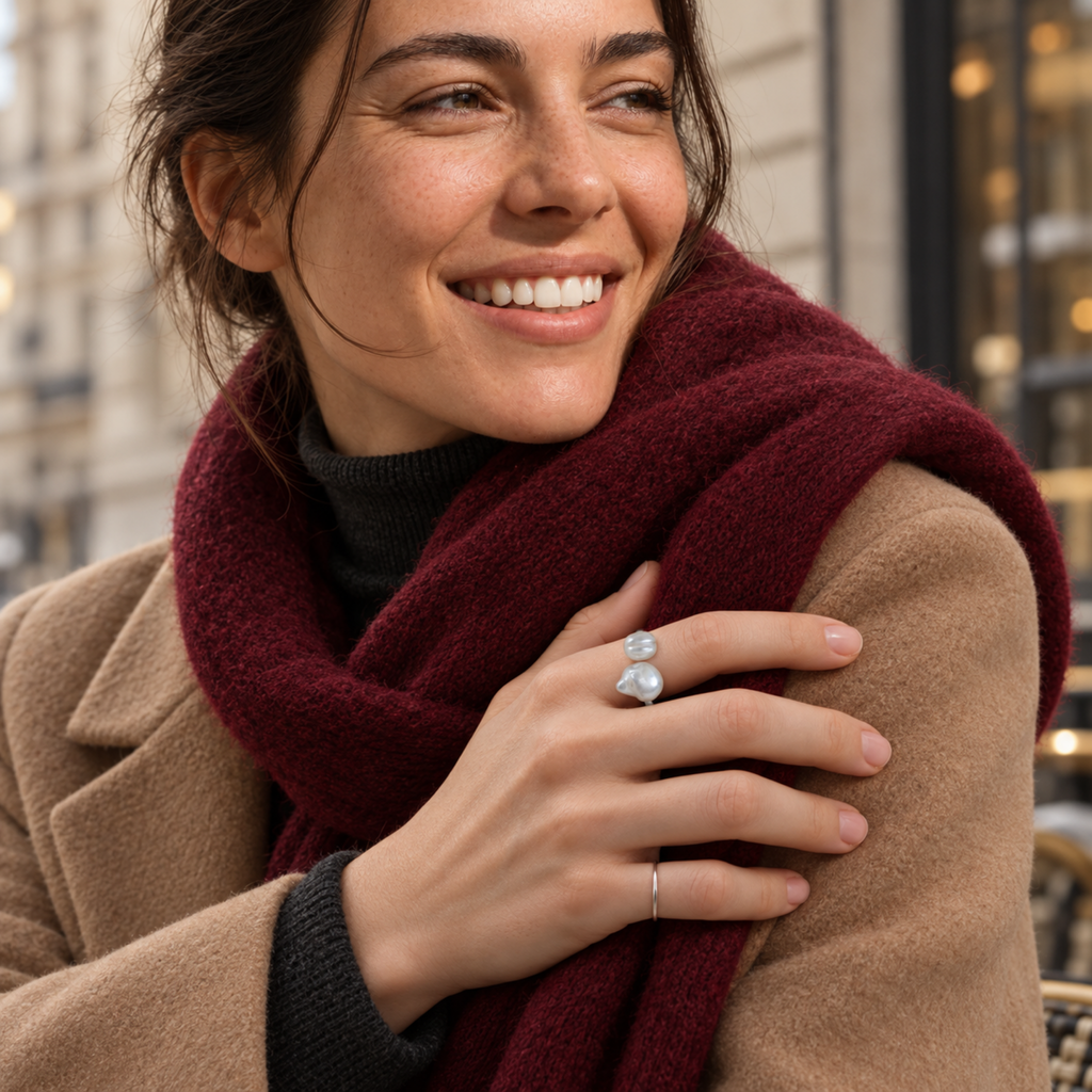 GEMINI Baroque Pearl Open Ring