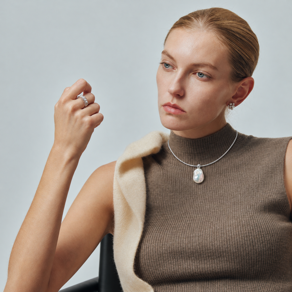 THEIA Baroque Pearl Collar Necklace