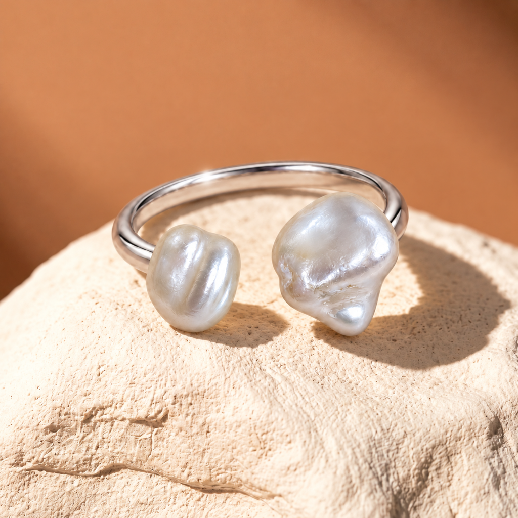 GEMINI Baroque Pearl Open Ring