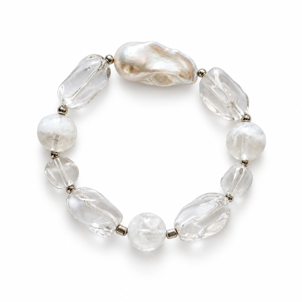 Luminous Contrast Bead Bracelet