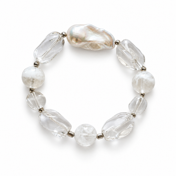 Luminous Contrast Bead Bracelet