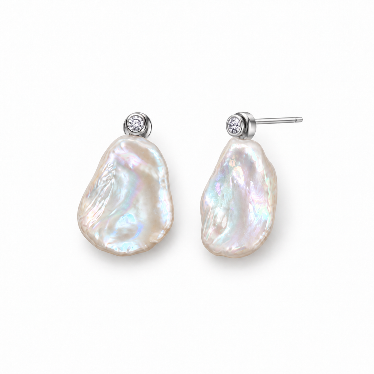 CAPELLA Baroque Pearl Stud Earrings