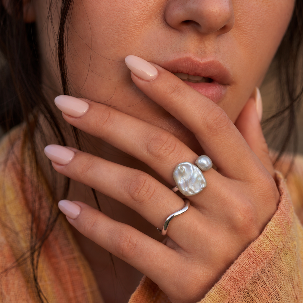 CASSIA Baroque Pearl Open Ring