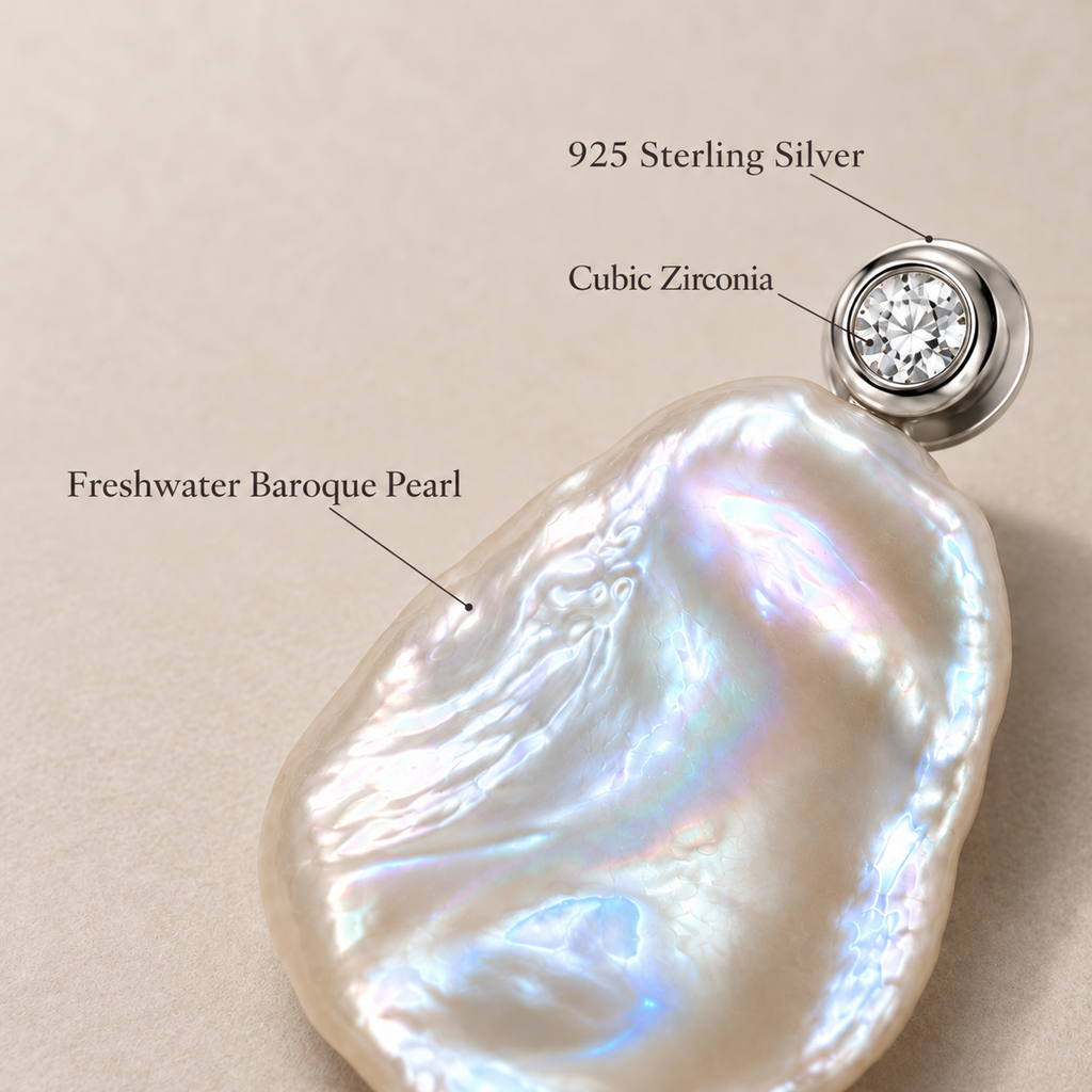 CAPELLA Baroque Pearl Stud Earrings