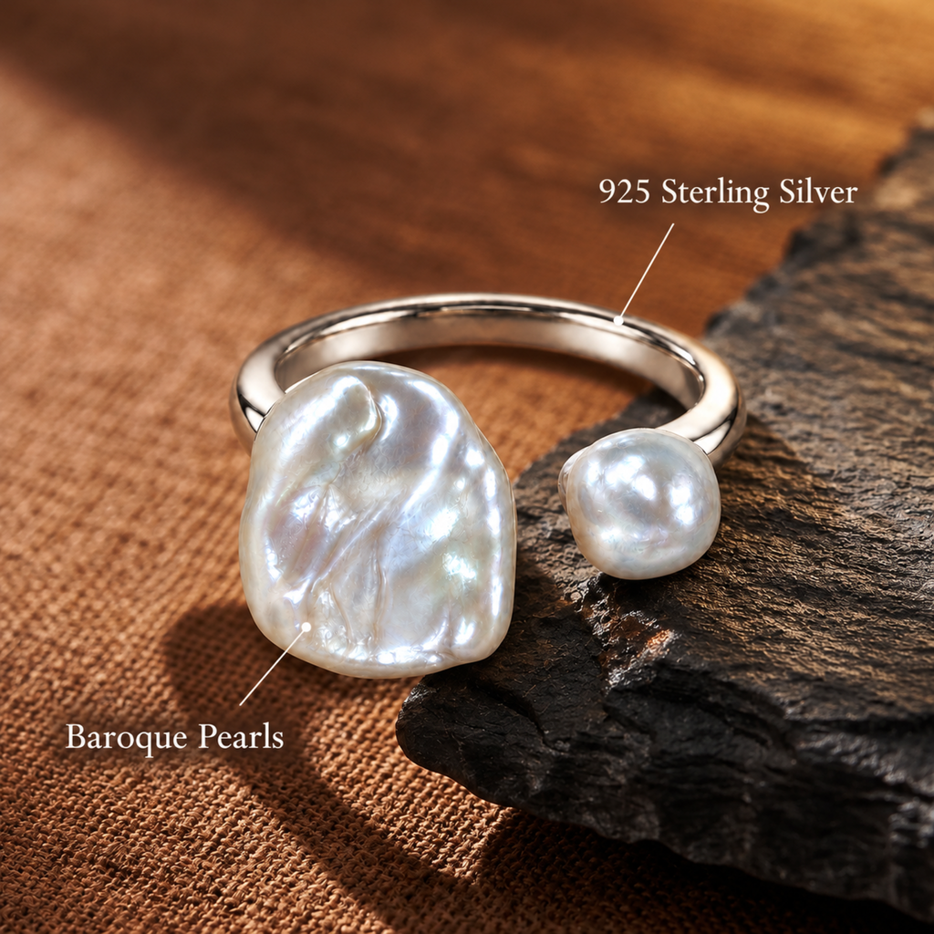 CASSIA Baroque Pearl Open Ring