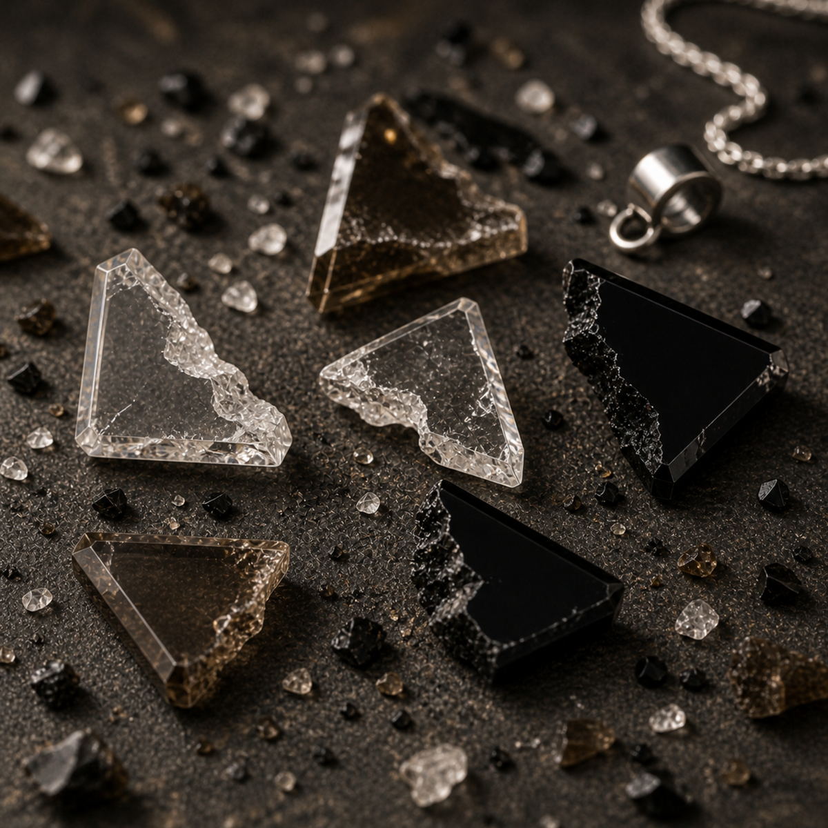 Inverted Triangle Pendant Necklace