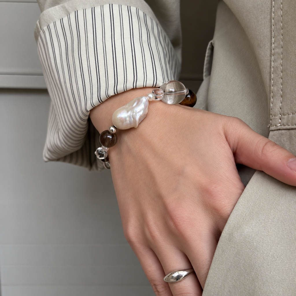 Mixed-Bead Elastic Bracelet