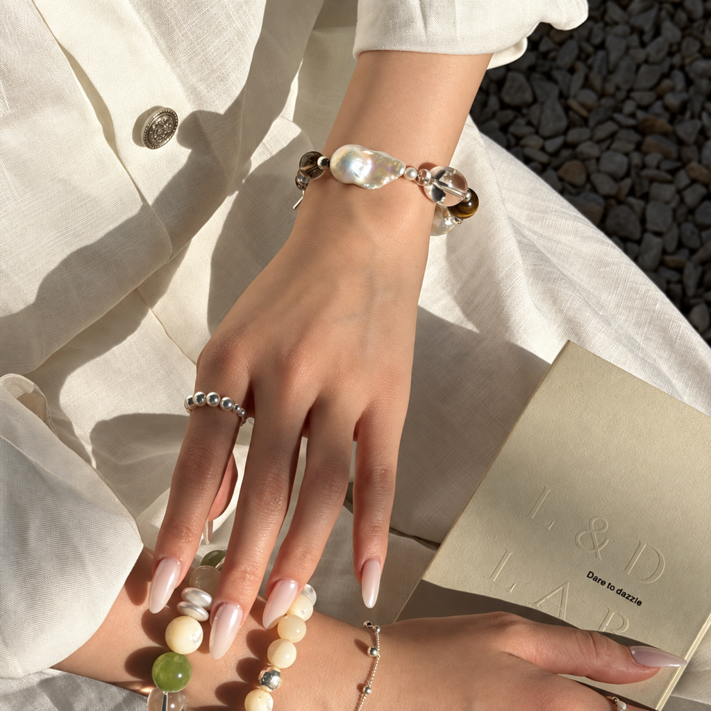 Mixed-Bead Elastic Bracelet