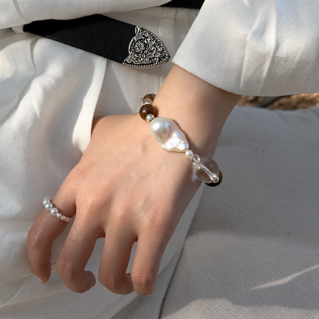 Mixed-Bead Elastic Bracelet