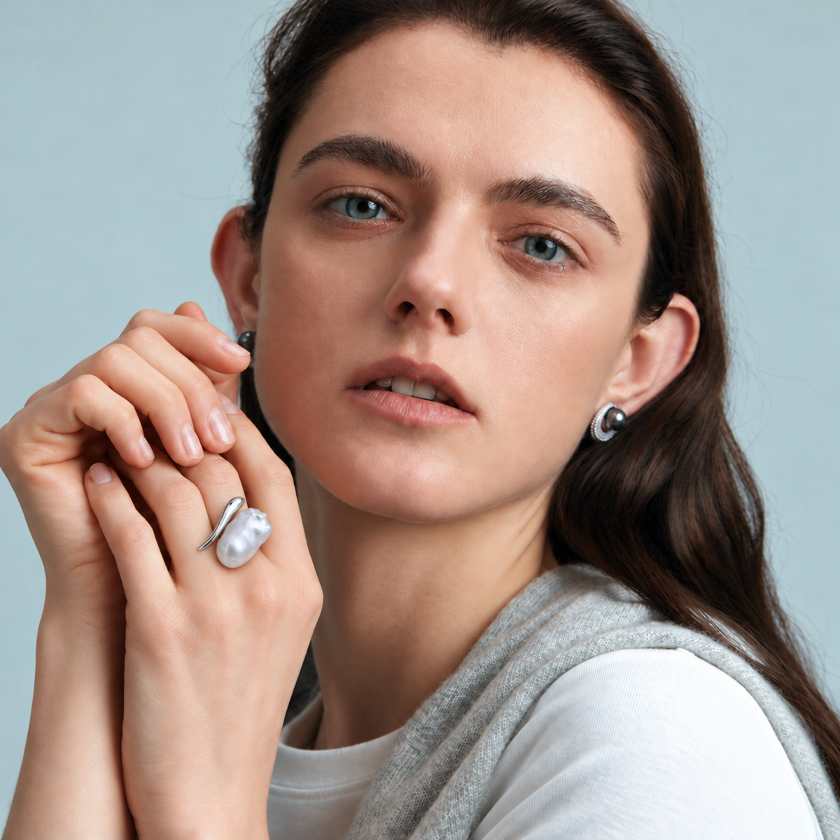 ONDINE Baroque Pearl Statement Ring