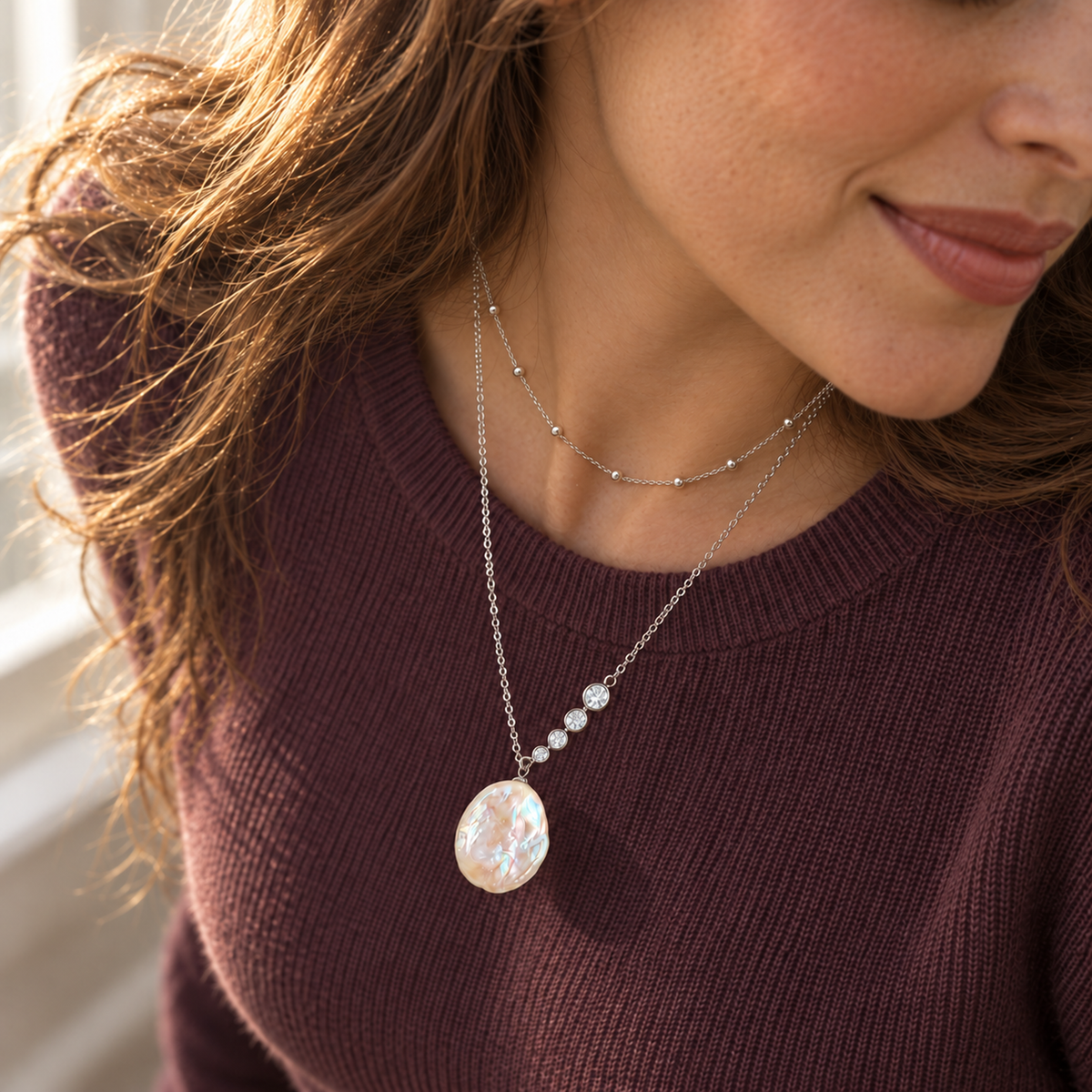 VESPER Baroque Pearl Pendant Necklace