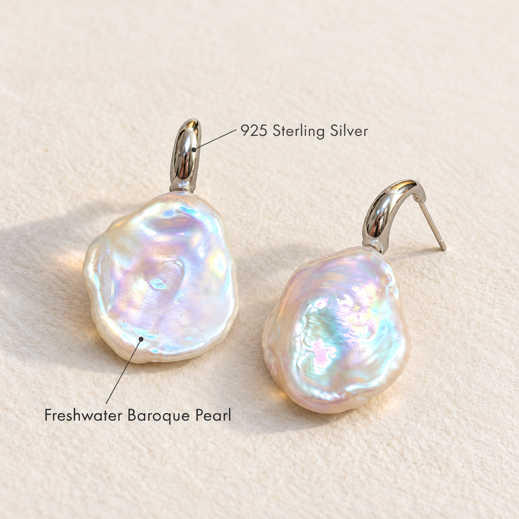MIRA Baroque Pearl Drop Earrings