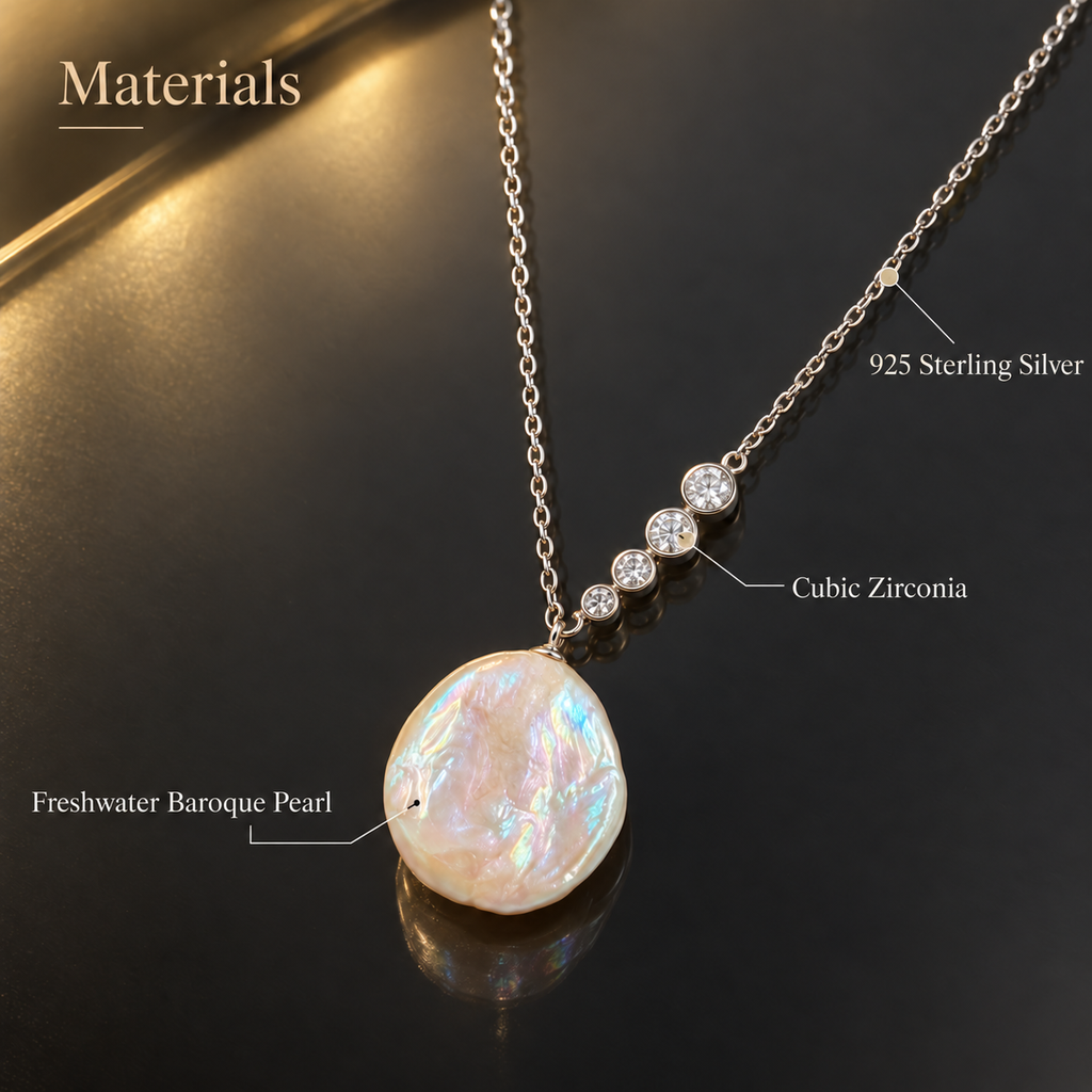 VESPER Baroque Pearl Pendant Necklace