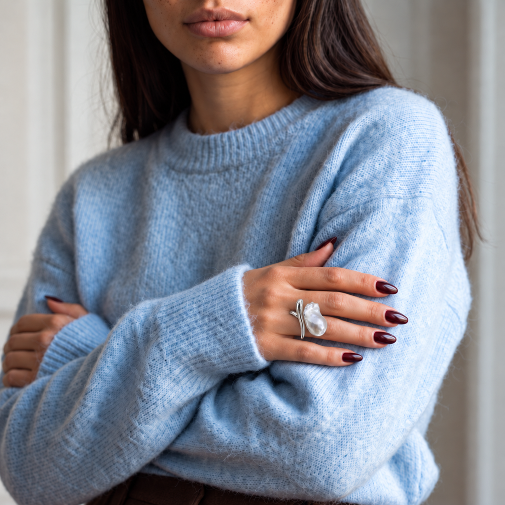 ONDINE Baroque Pearl Statement Ring