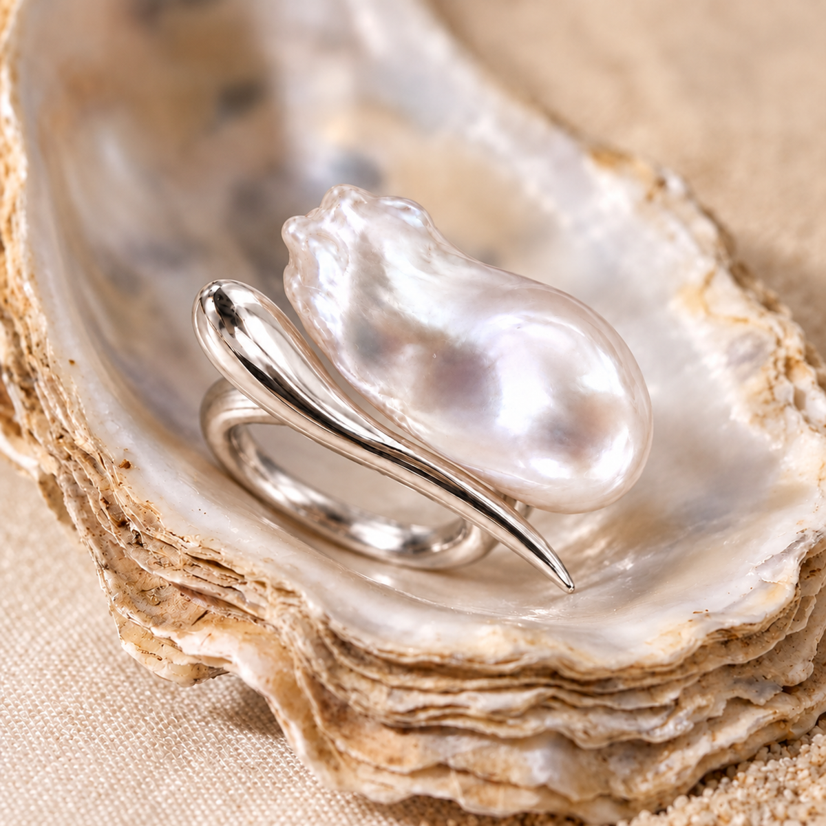 ONDINE Baroque Pearl Statement Ring