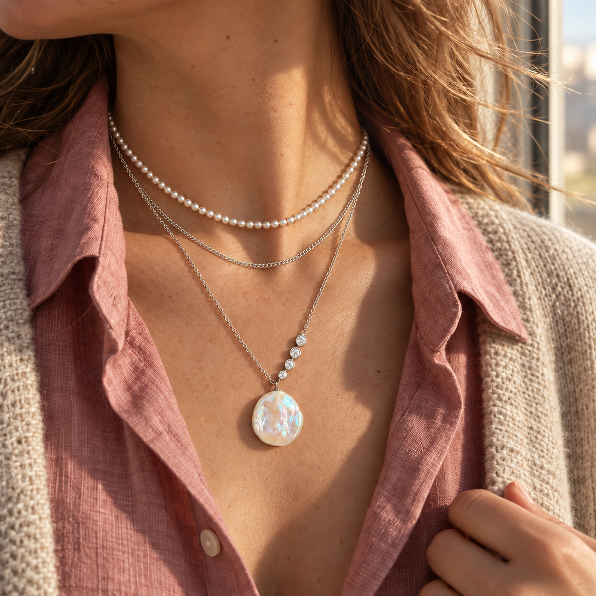 VESPER Baroque Pearl Pendant Necklace