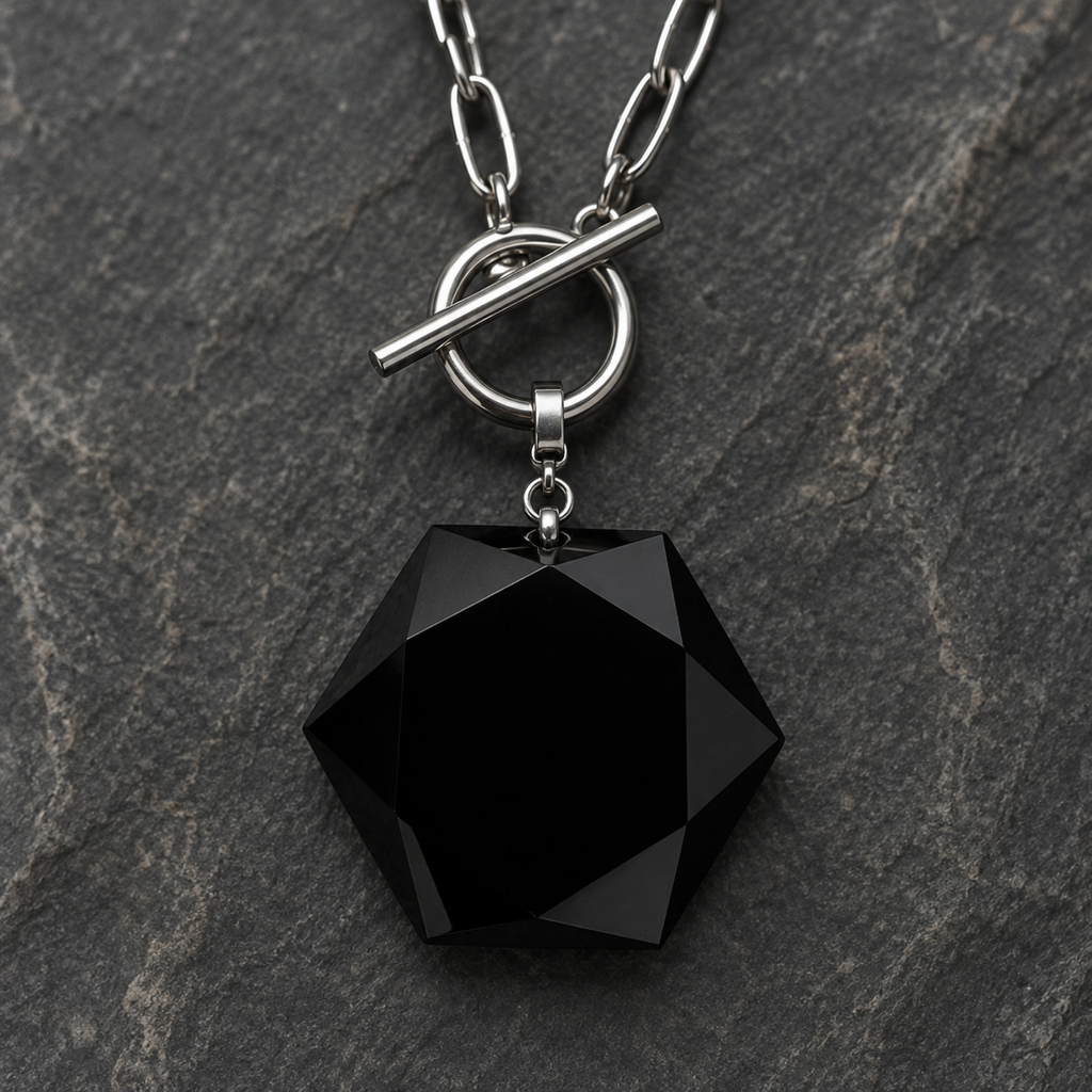 Faceted Six-Point Star Pendant Necklace