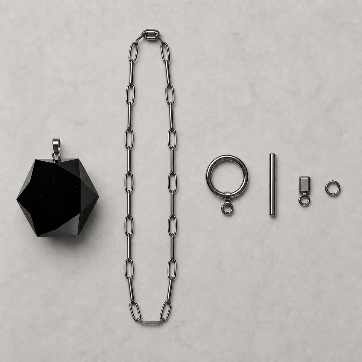 Faceted Six-Point Star Pendant Necklace