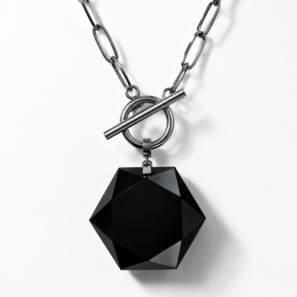 Faceted Six-Point Star Pendant Necklace