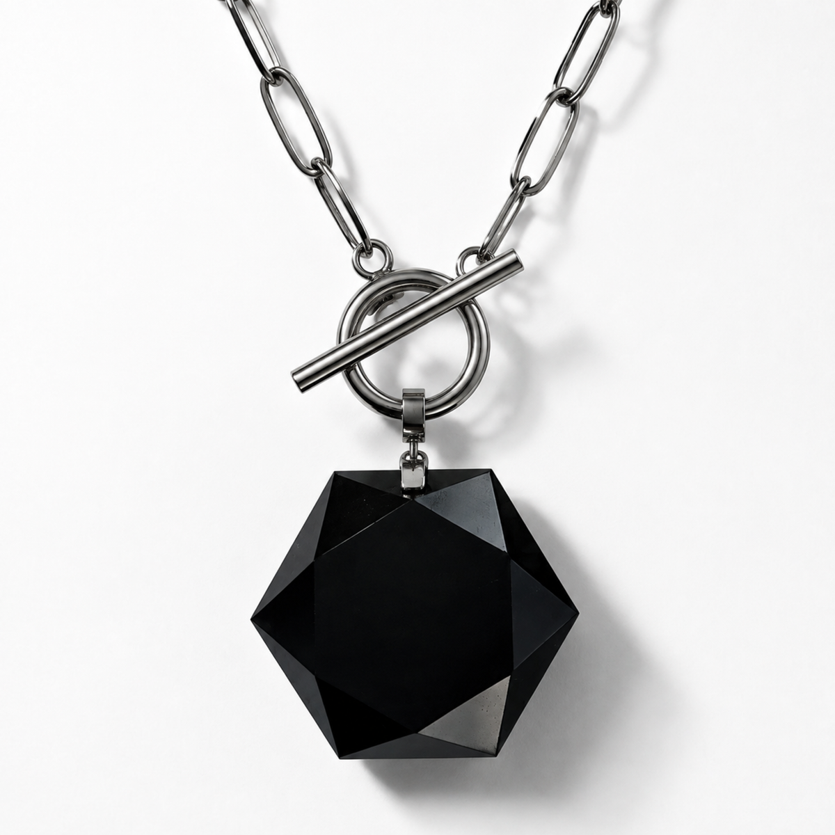 Faceted Six-Point Star Pendant Necklace