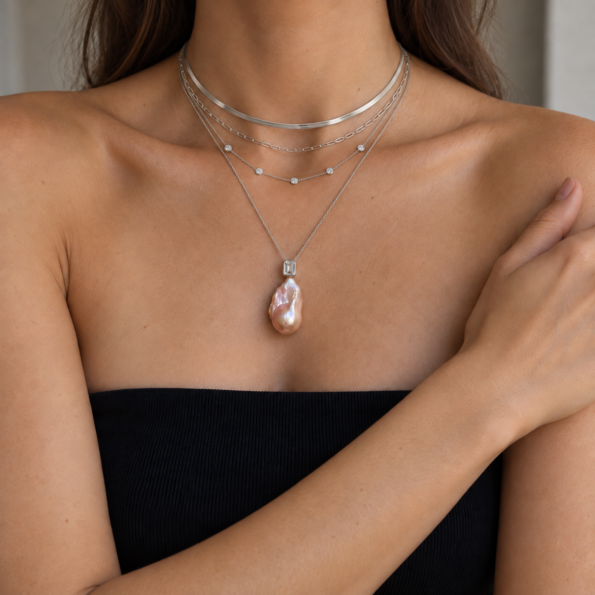 EOS Pink Baroque Pearl Pendant (Chain Not Included)