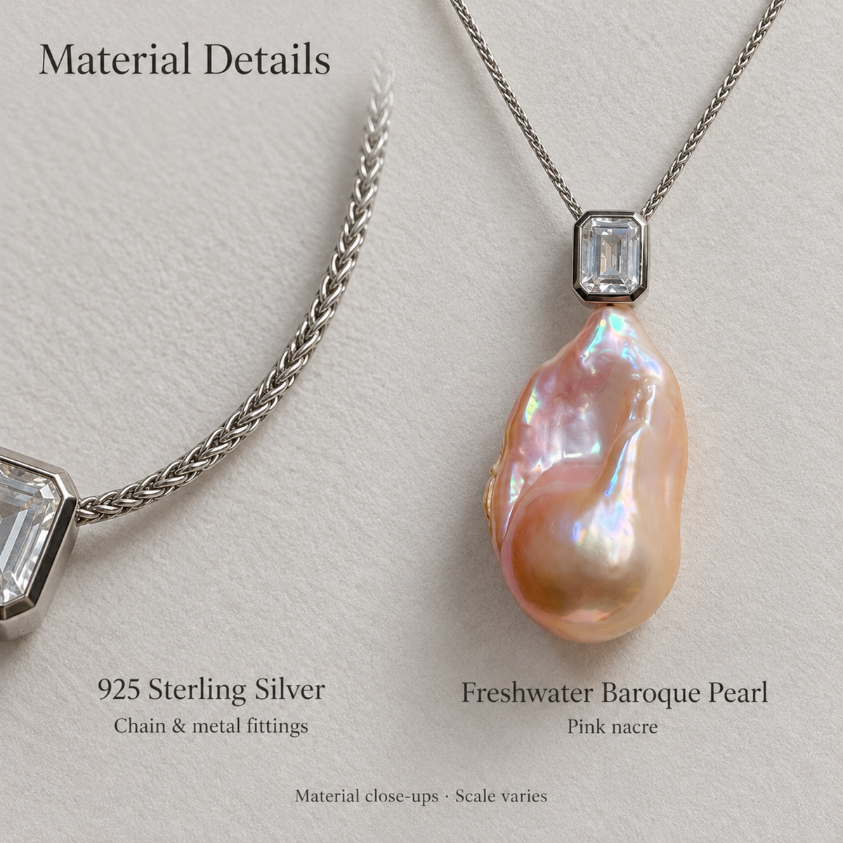 EOS Pink Baroque Pearl Pendant (Chain Not Included)