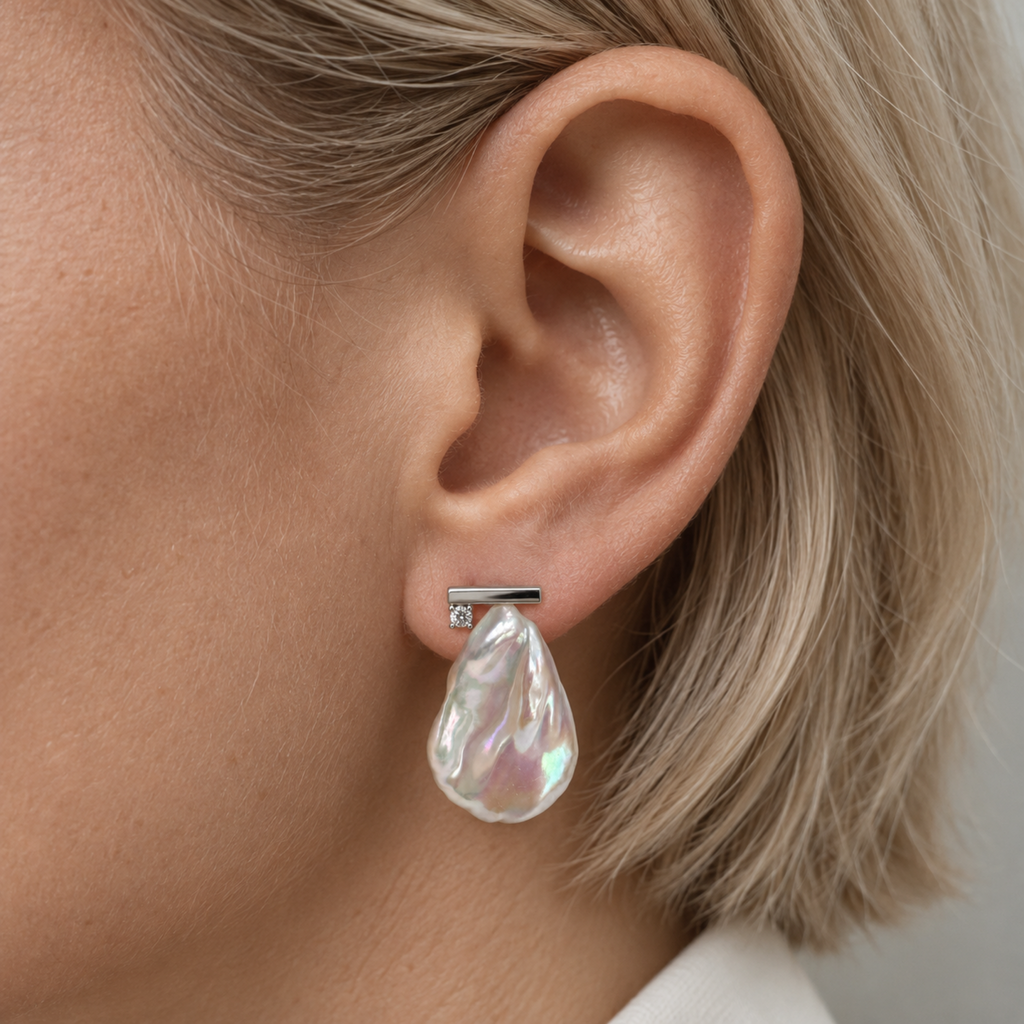 ESTELLE Baroque Pearl Drop Earrings