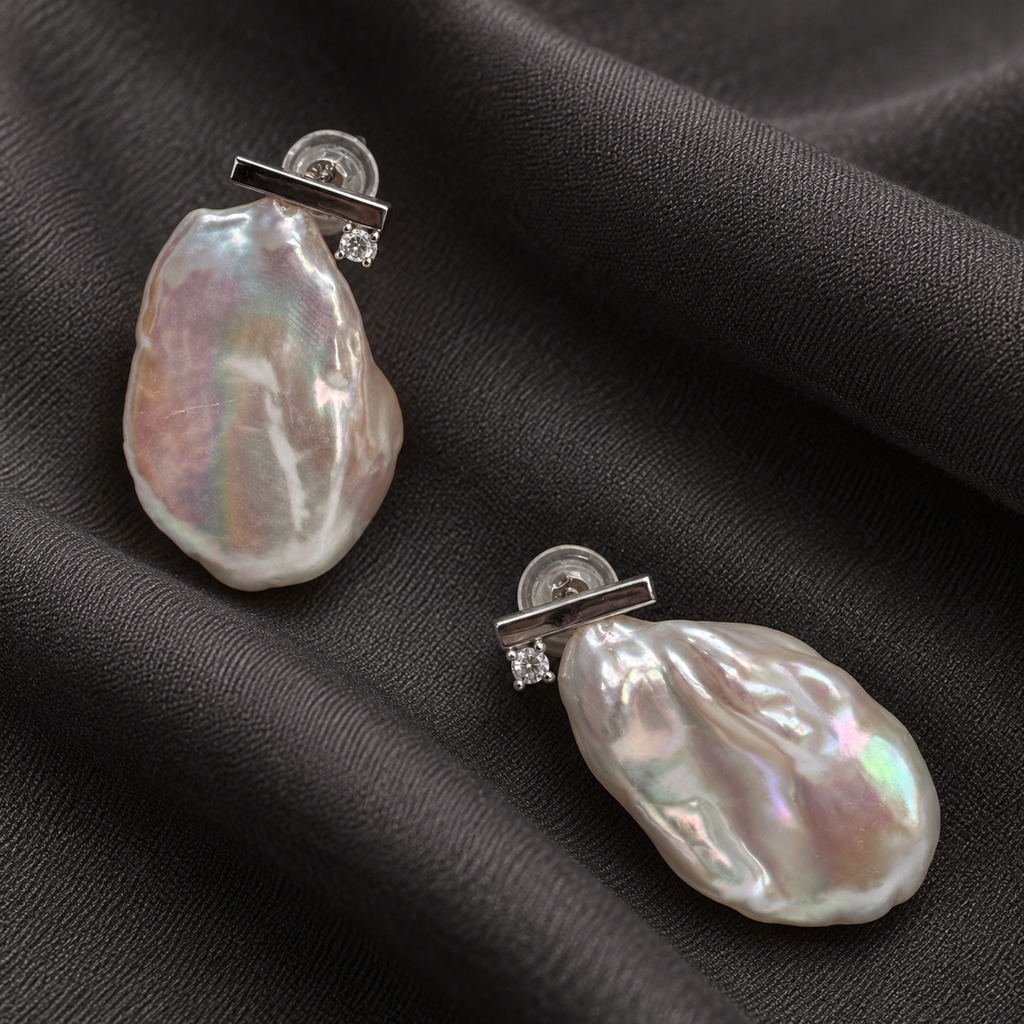 ESTELLE Baroque Pearl Drop Earrings