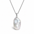 IRIS White Baroque Pearl Pendant (Chain Not Included)