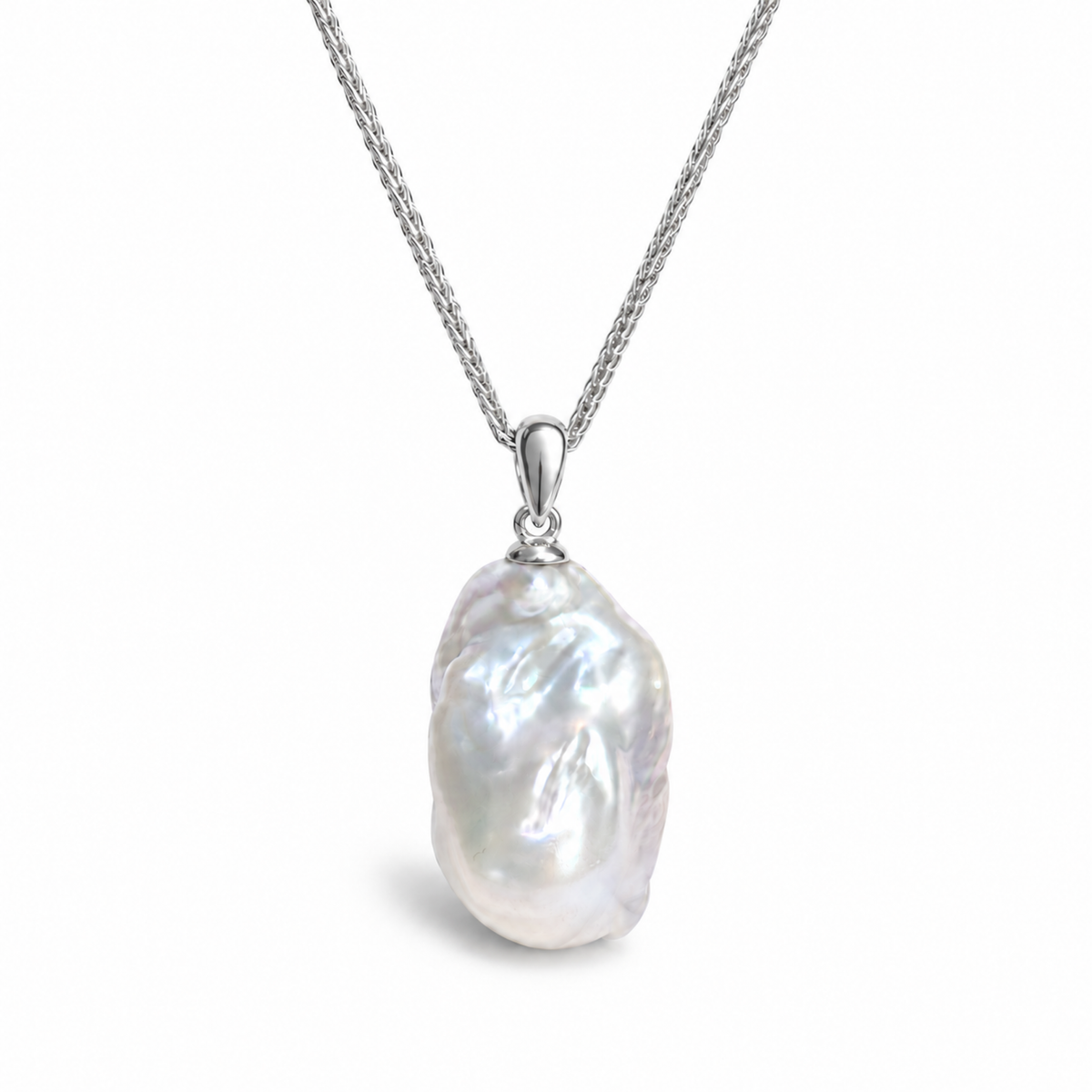 IRIS White Baroque Pearl Pendant (Chain Not Included)