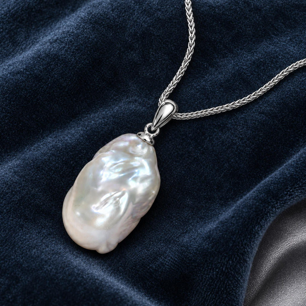 IRIS White Baroque Pearl Pendant (Chain Not Included)